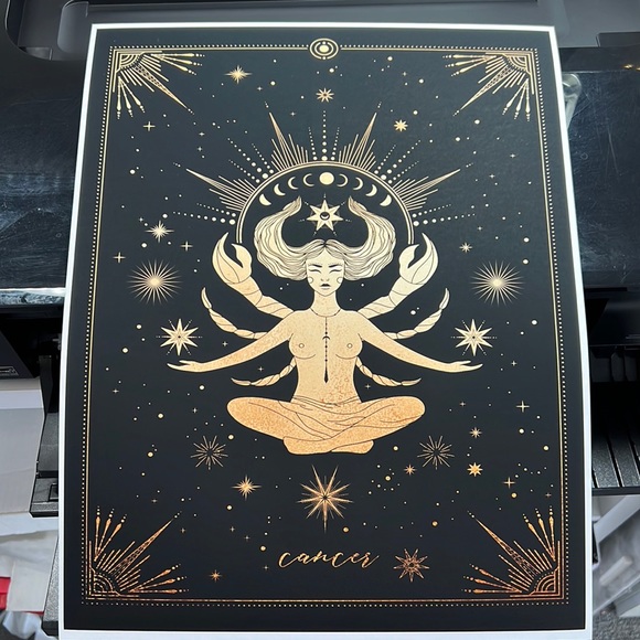 Cancer Wall Art Celestial Zodiac Horoscope Illustration Print Poster Unframed - Picture 8 of 17